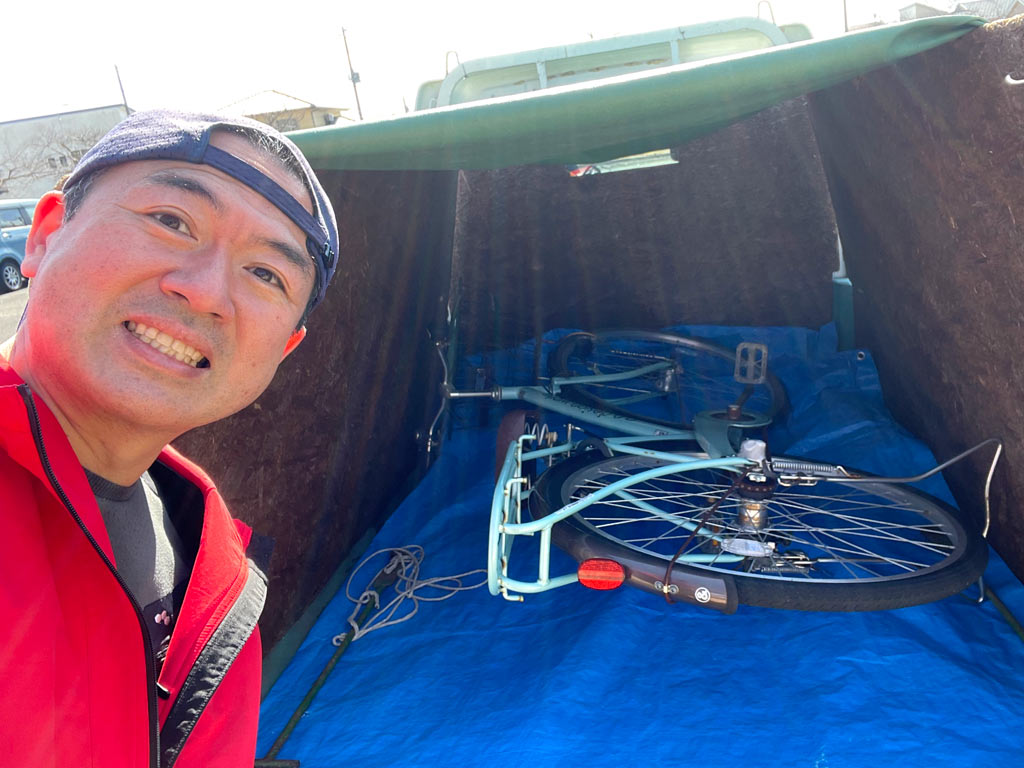 【リサイクルフォーカス】石巻市内の大学生からのご依頼で自転車（ファミリーサイクル）1台回収しました。